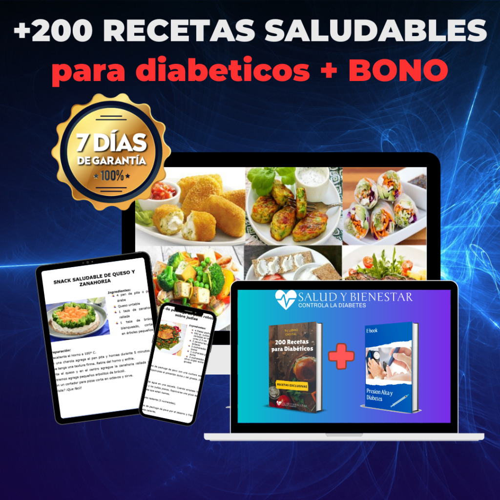 +200 recetas saludables para diabéticos + bono